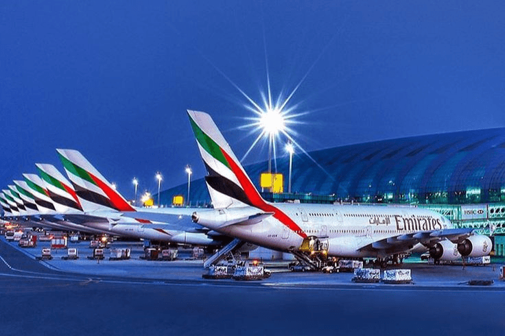 Aircraft parked at the terminal